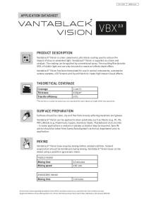 Vantablack VBx2.3 Application Data Sheet