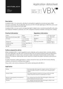 Vantablack VBx2.3 Application Data Sheet