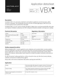 Vantablack VBx2.3 Application Data Sheet